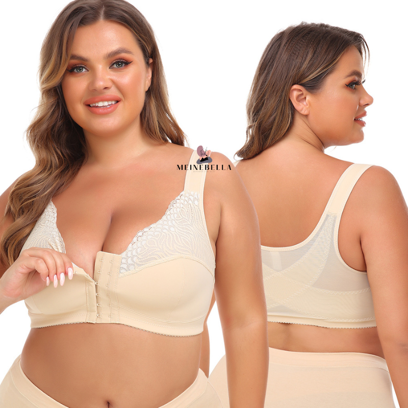 Meinebella™ Soutien-gorge avec fermeture sur le devant et dentelle sans armatures