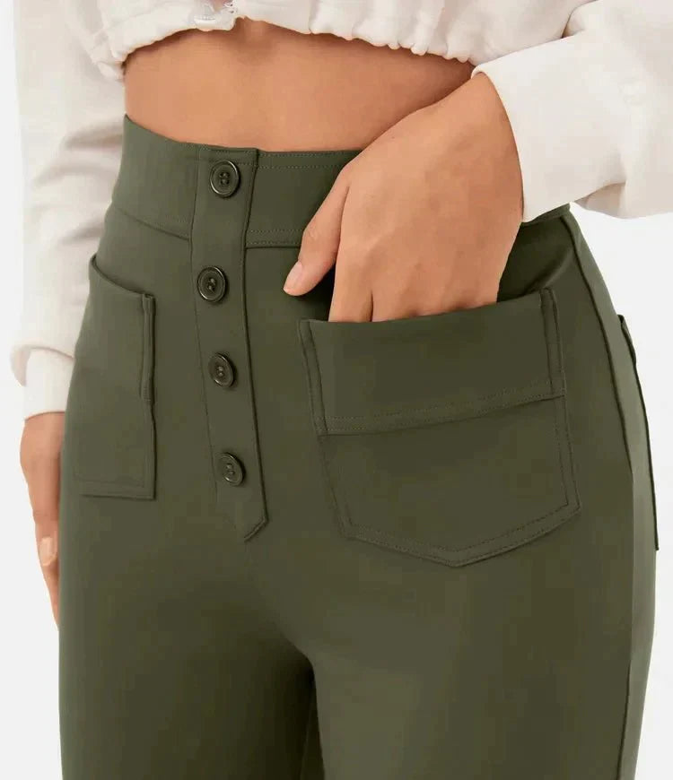 Vezank™ Pantalon décontracté élastique taille haute