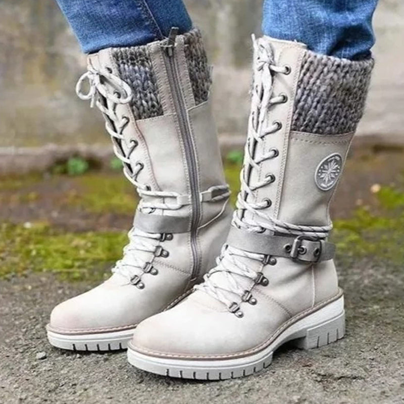 Bottes de neige imperméables aux genoux pour femmes