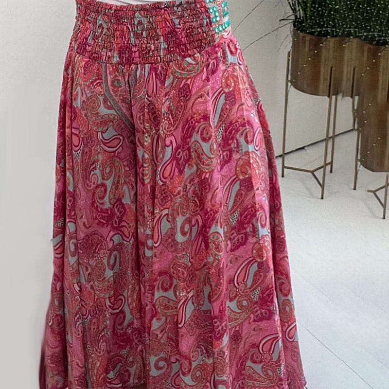 BohoChic™ Élégance Éthnique: Pantalon Léger Paisley